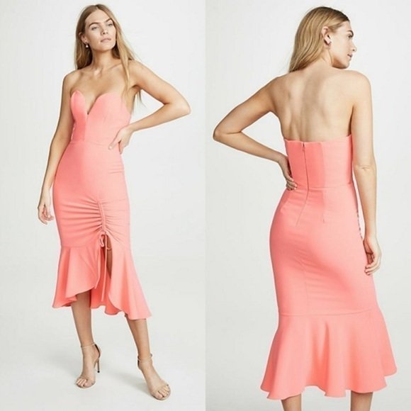 NWT Amanda Uprichard Rayna Dress Size Small Neon Orange Corset Bustier - Picture 8 of 10